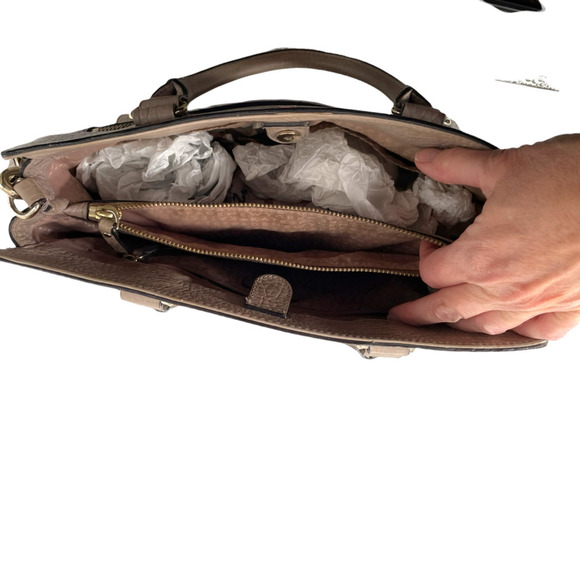 KATE SPADE ROMY PERRI LANE LEATHER TOTE BEIGE - Picture 7 of 9